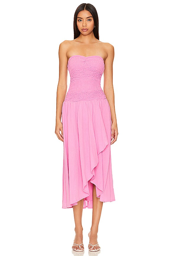 view 2 of 4 ROBE MI-LONGUE FREE PEOPLE SPARKLING MOMENT in Sugar Magnolia