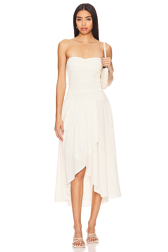 view 2 of 4 ROBE MI-LONGUE FREE PEOPLE SPARKLING MOMENT in Ivory