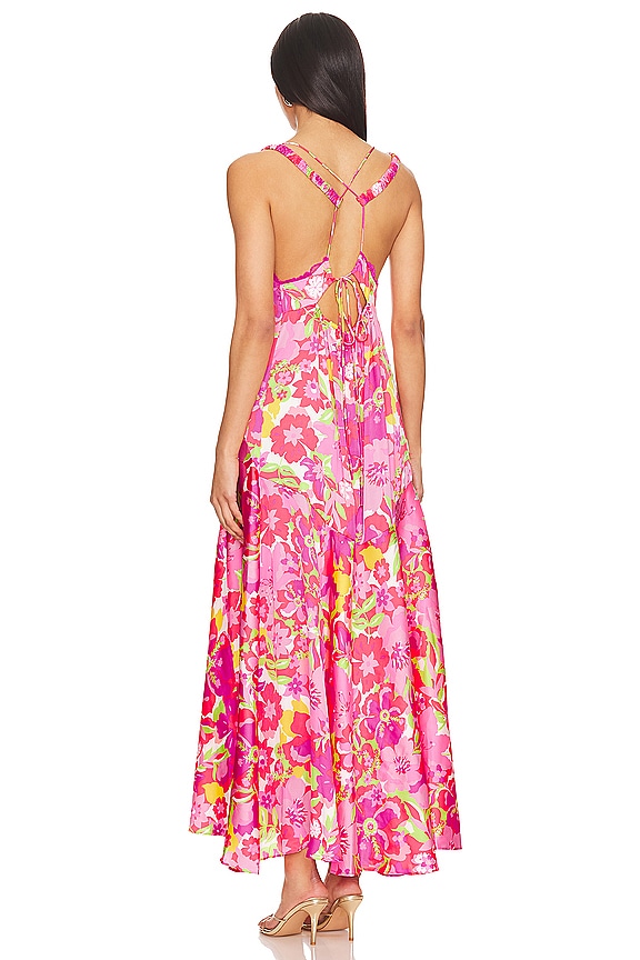 Free People All A Bloom Maxi Dress In Neon Pop Combo in Neon Pop