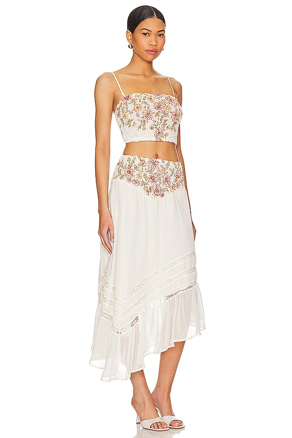 view 2 of 3 FREE PEOPLE AUGUSTA 탑과 스커트 세트 in Ivory