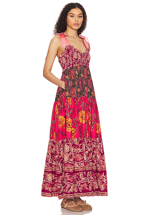 view 2 of 3 ROBE MAXI FREE PEOPLE BLUEBELL in Magenta Combo