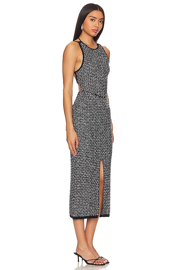 view 2 of 3 VESTIDO MIDI FREE PEOPLE MINDY in Black Combo