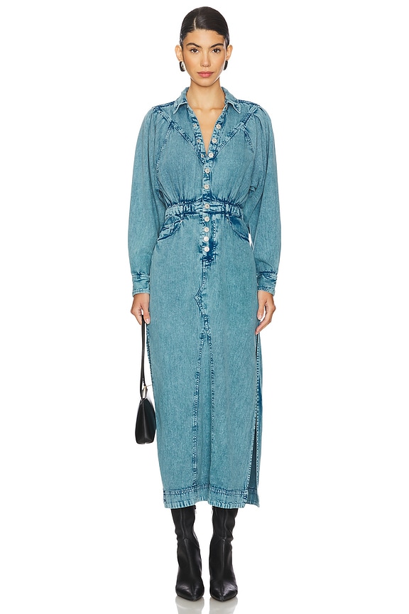 view 2 of 4 Mad Love Denim Midi Dress in Skyfall