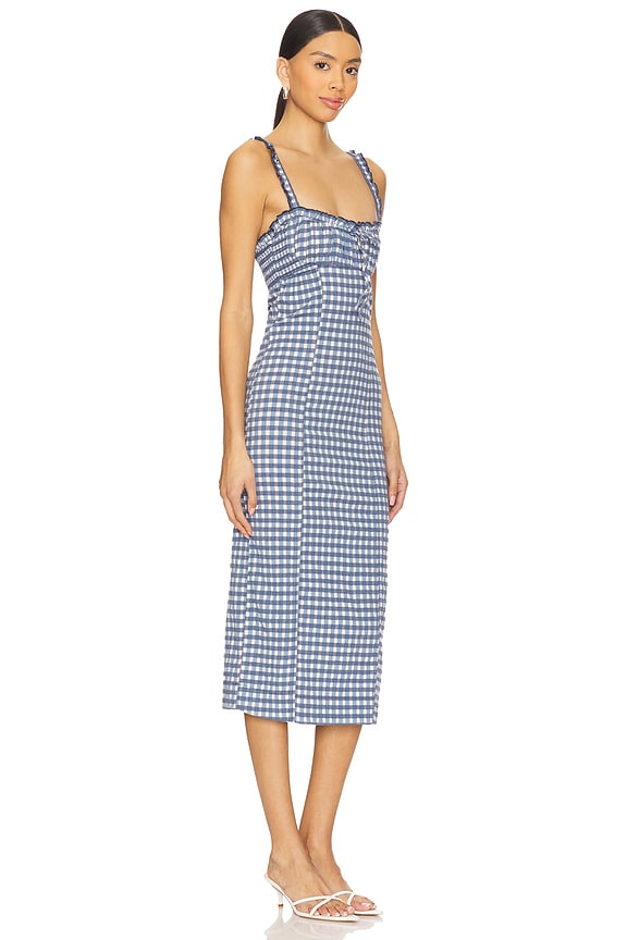 view 2 of 4 ROBE MI-LONGUE FREE PEOPLE LUCINDA in Indigo Combo