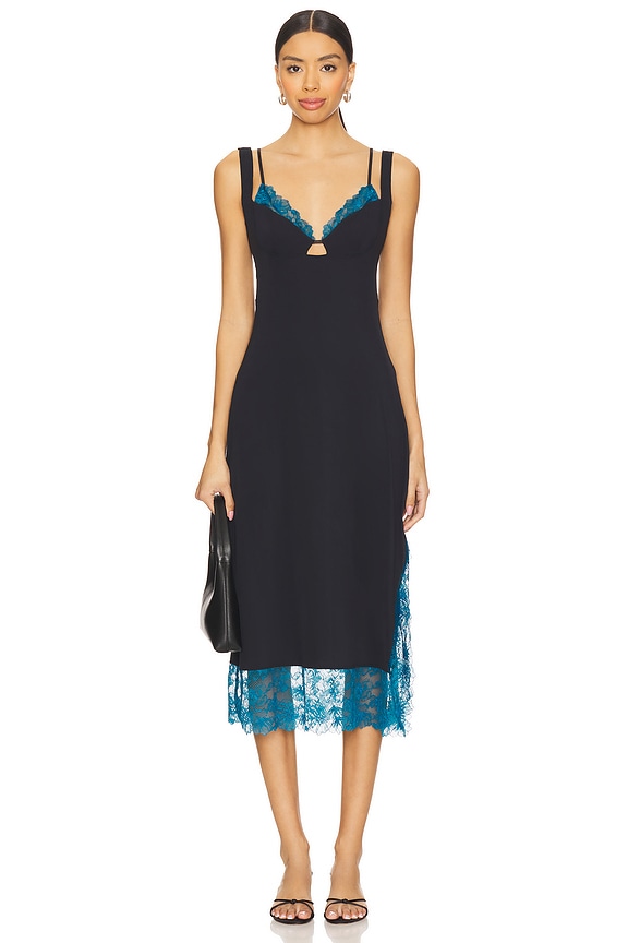 view 2 of 4 x Intimately FP Party Crasher Midi Slip Dress in Black Combo