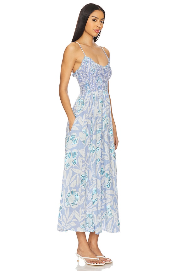 view 2 of 3 ROBE MI-LONGUE DRESS in Blue Vista Combo