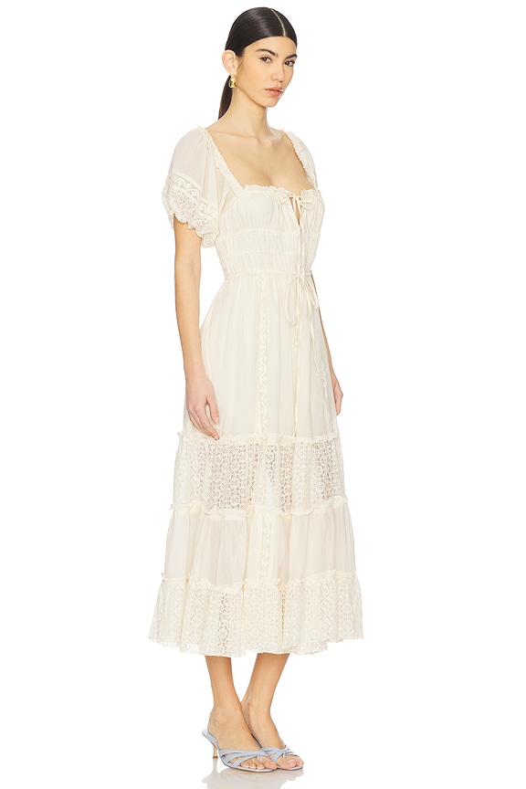 view 2 of 3 ROBE MI-LONGUE DRESS in Tea