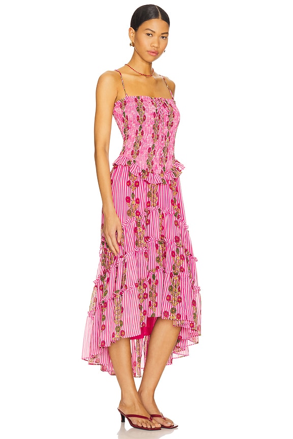 view 2 of 4 Alejandra Midi Dress in Hot Pink Combo