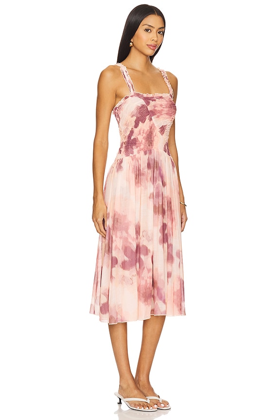 view 2 of 3 TESSA スモック加工ミディドレス in Soft Combo