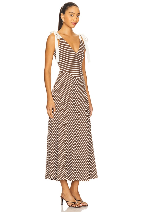 view 2 of 3 ROBE MI-LONGUE CECELIA in Coconut Milk Combo