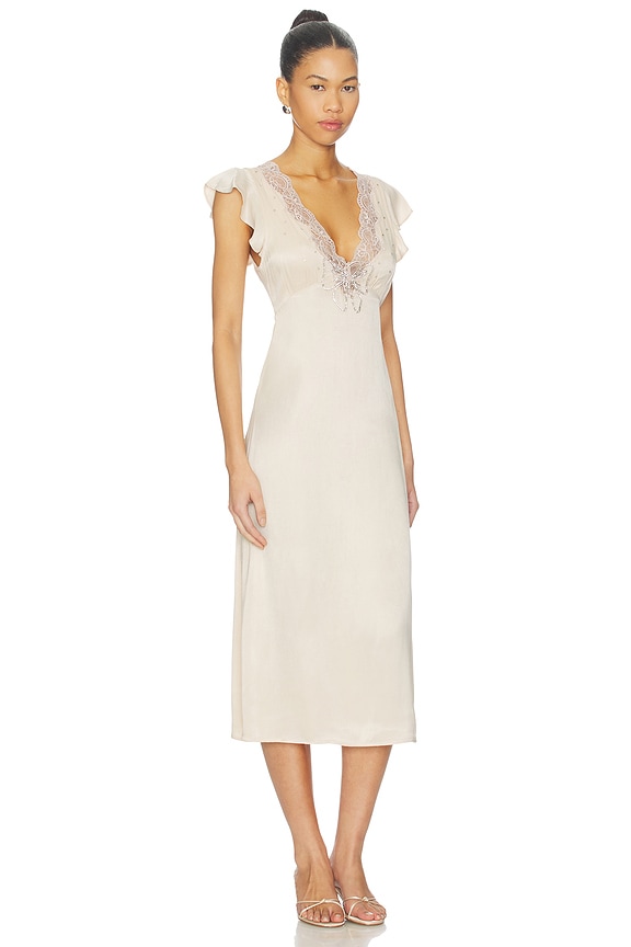 view 2 of 4 Tied With Joy Midi Dress in Pastel Rose Tan