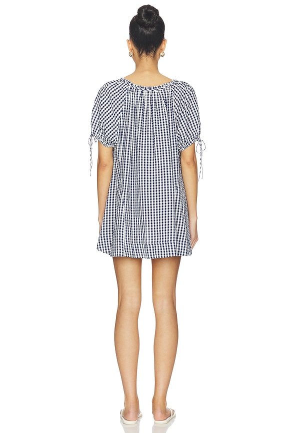 Free People Farley Gingham Dress in Navy Combo