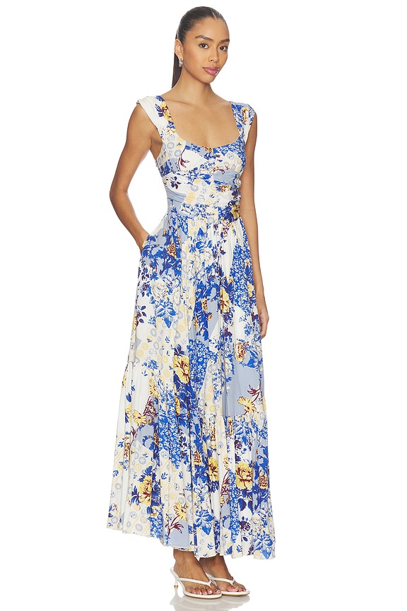 view 2 of 3 ROBE MAXI FREE PEOPLE SASHA in Porcelain Combo