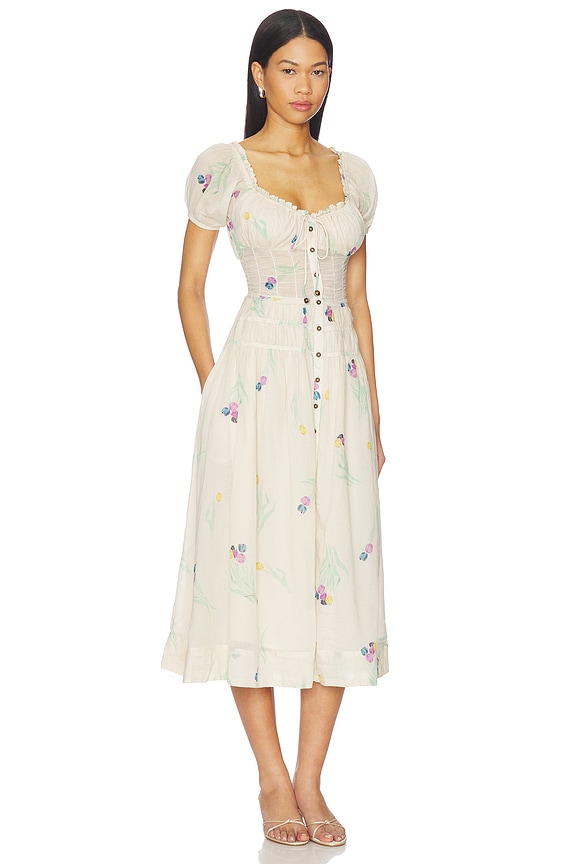 view 2 of 3 Complete Me Midi Dress in Tea Combo