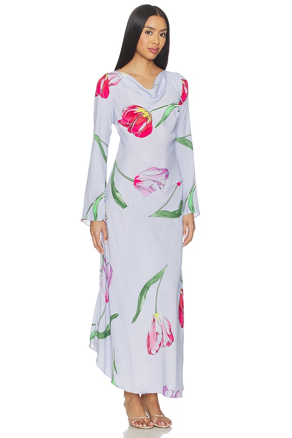 view 2 of 4 Zadie Diagonal Seam Midi Dress in Spring Combo