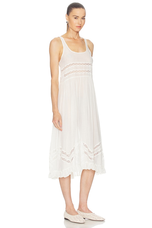 view 2 of 3 X Intimately Voile And Lace Midi Dress in Ivory Combo