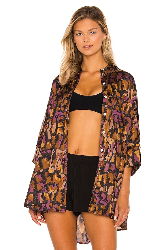 view 2 of 5 Goddess Sleep Shirt in Charcoal Combo