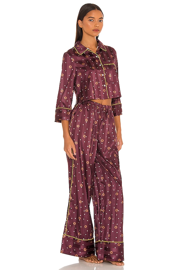 view 2 of 3 Pajama Party Sleep Set in Wine Combo