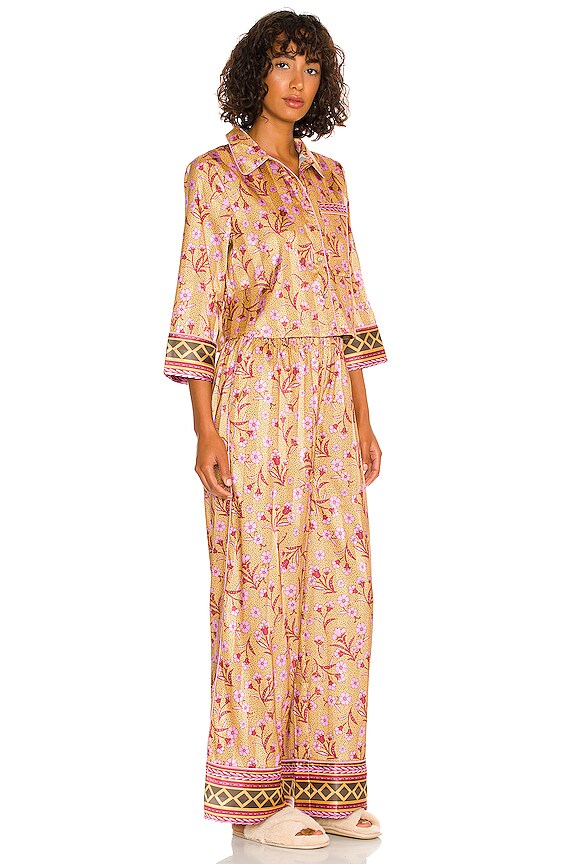 view 2 of 3 Pajama Party Sleep Set in Gold Combo