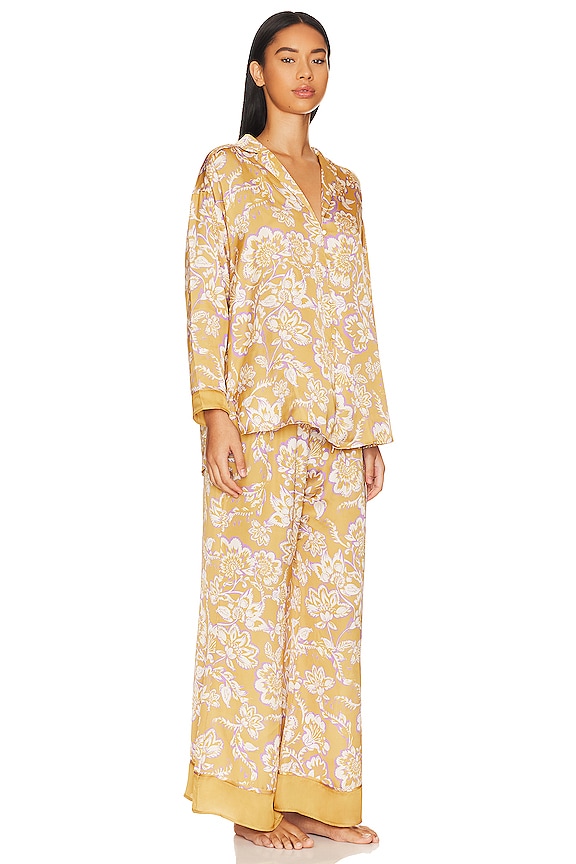 view 2 of 3 X Intimately FP Dreamy Days Pajama Set in Golden Combo