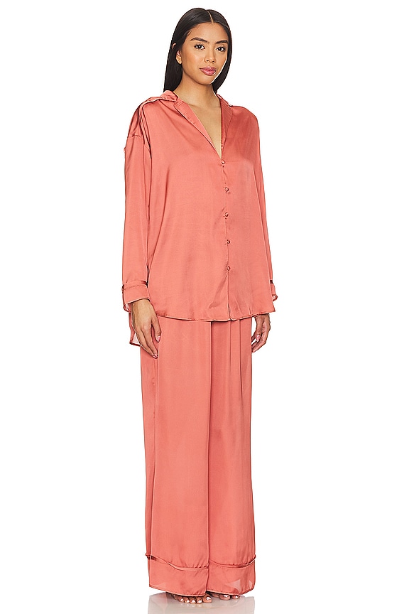 view 2 of 3 X Intimately FP Dreamy Days Solid Pj Set in Apricot Brandy
