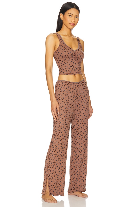 view 1 of 5 x Intimately Fp Fresh In Love Lounge Set in Brown Combo