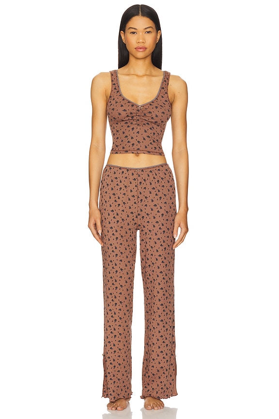 view 2 of 5 x Intimately Fp Fresh In Love Lounge Set in Brown Combo