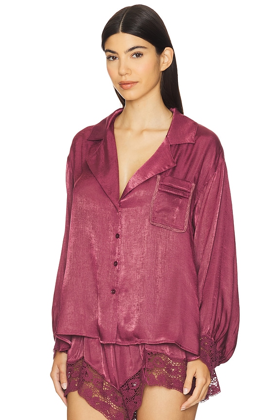 view 2 of 4 x Intimately FP Midnight Muse Sleep Shirt In Renaissance Rose in Renaissance Rose