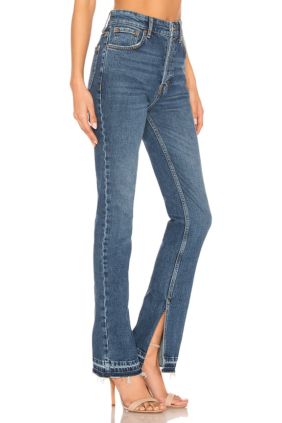 view 2 of 4 Emmy Split Hem Boot Cut Jean in Blue