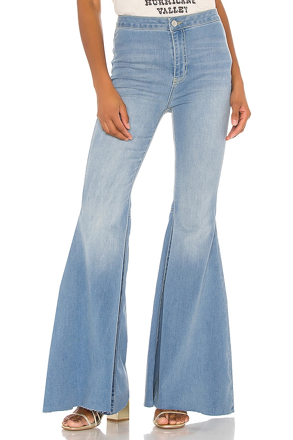 view 1 of 4 Just Float On Flare Jean in Blue Combo