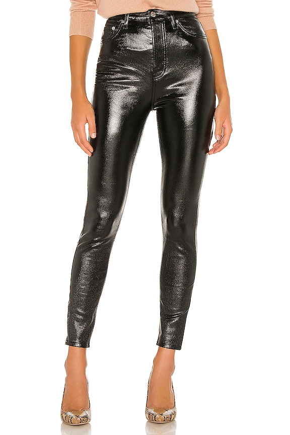 view 1 of 4 x We The Free Phoenix Coated Skinny Jean in Liquid Black