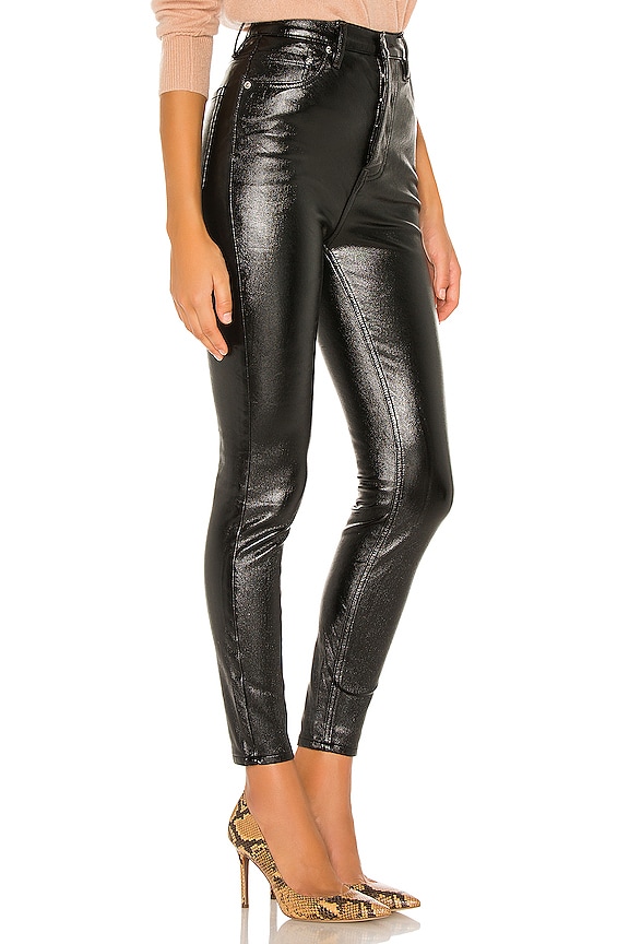 view 2 of 4 x We The Free Phoenix Coated Skinny Jean in Liquid Black