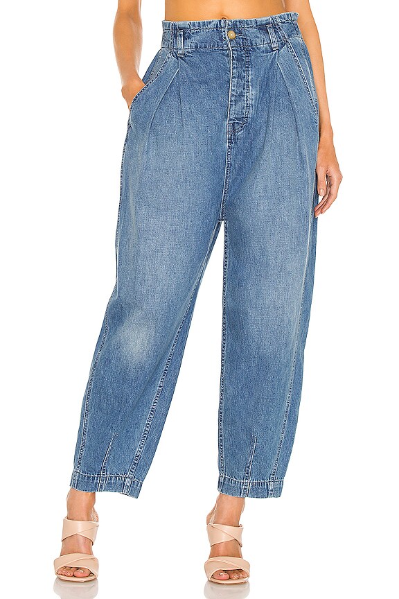 Free People x We The Free Sawyer Pull On BG Jean in Spruce Blue | REVOLVE