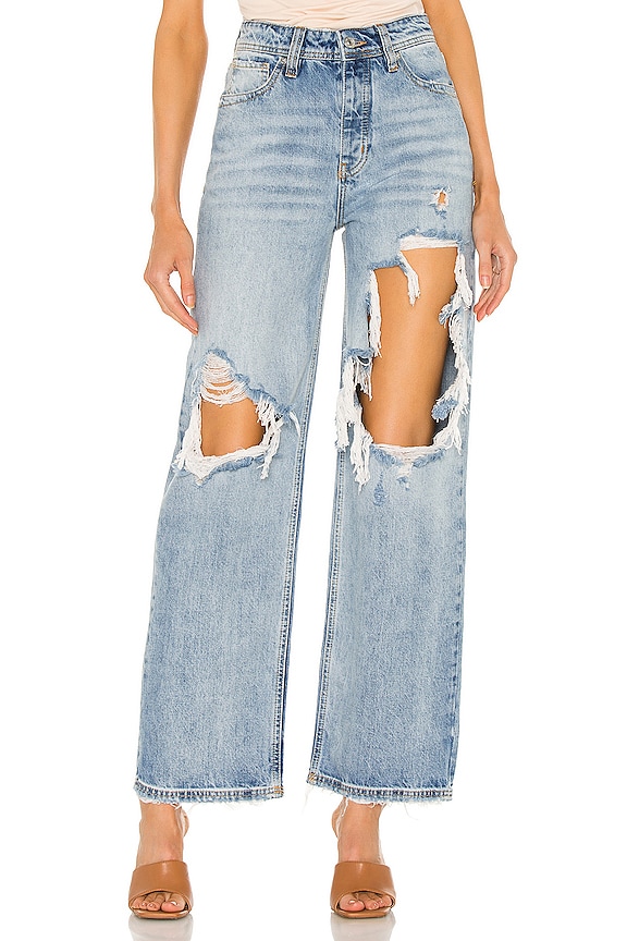 Free People Thrift Store Straight Leg Jean in Atlantis | REVOLVE