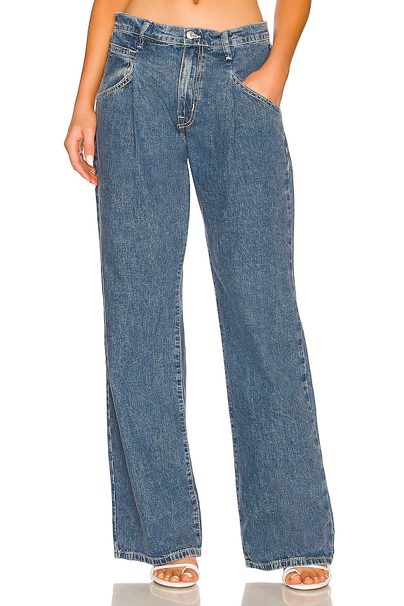 Free People Luca Super Slouch Jean in Alabaster Blue | REVOLVE