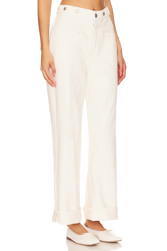 view 2 of 4 x We The Free Palmer Cuffed Wide Leg In Eggshell in Eggshell