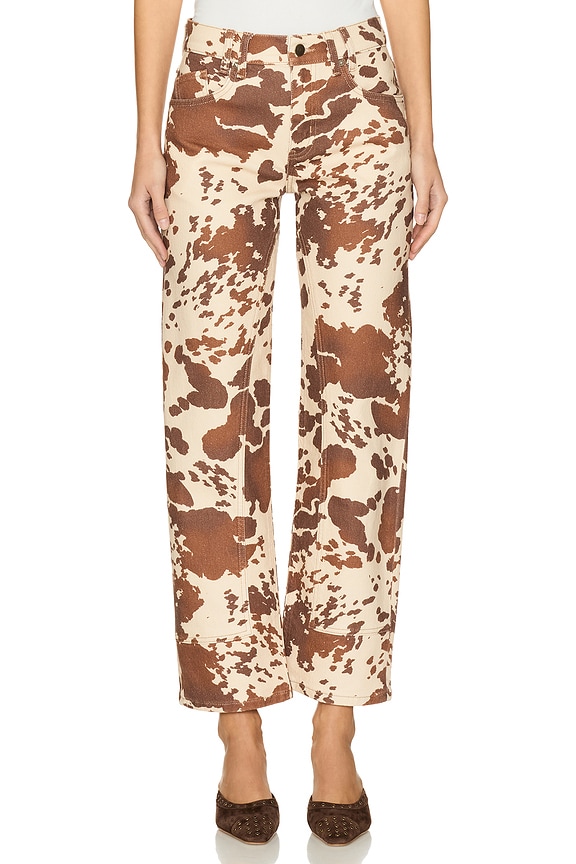 view 1 of 6 x We The Free Risk Taker Printed Wide Leg in Tea Combo
