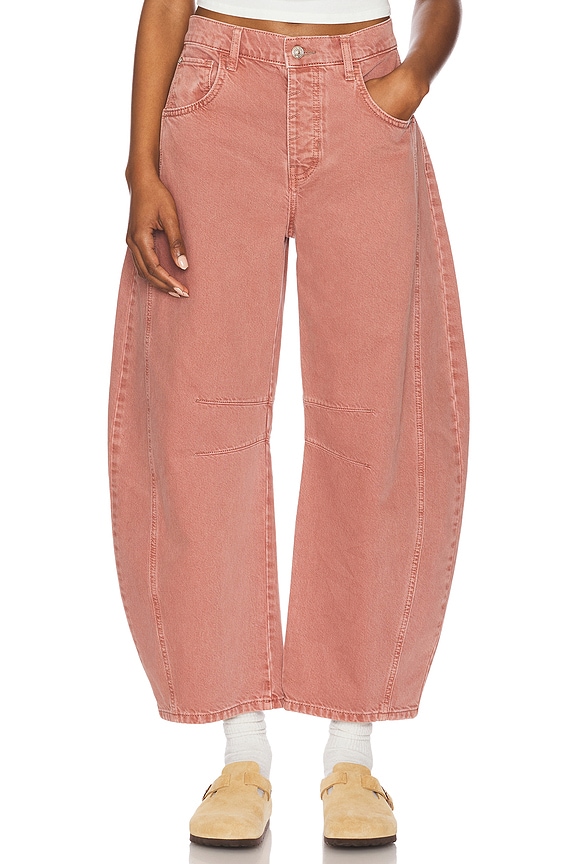 view 1 of 6 x We The Free Good Luck Mid Rise Barrel Jean in Sunsetter