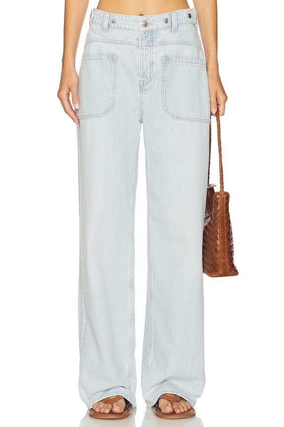 view 2 of 7 x We The Free Palmer Cuffed Wide Leg In Daydream Blue in Daydream Blue