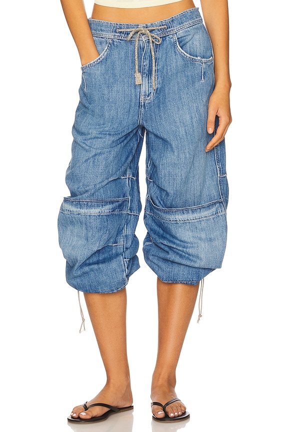 view 2 of 7 x We The Free Logan Cinched Cargo Jean In Harper in Harper