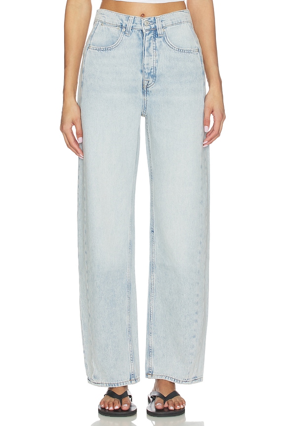 view 1 of 6 x We The Free Truro Baggy Puddle Jean in Beach Please