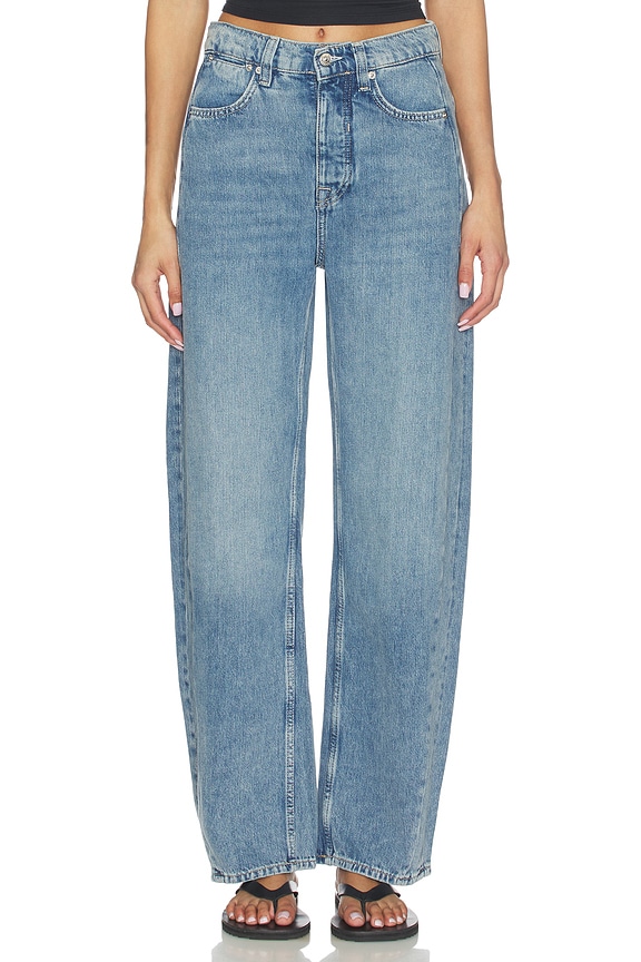 view 1 of 6 x We The Free Truro Baggy Puddle Jean in Water Stoned Blue