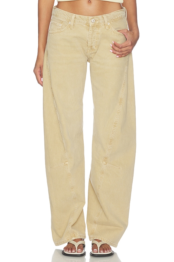 view 1 of 6 Fable Twisted Seam Jean in Oat Latte