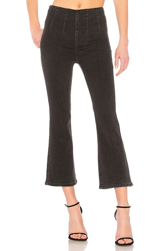 view 1 of 4 Ultra High Pull On Crop Boot Jean in Black