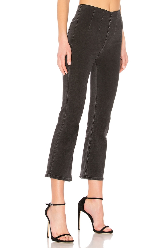 view 2 of 4 Ultra High Pull On Crop Boot Jean in Black