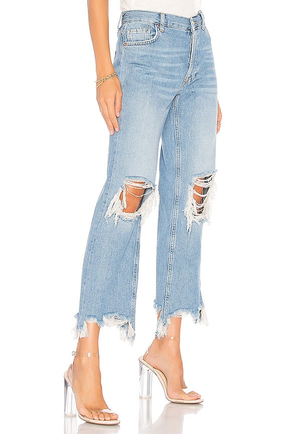 view 2 of 4 x We The Free Maggie Straight Jean in Light Stone