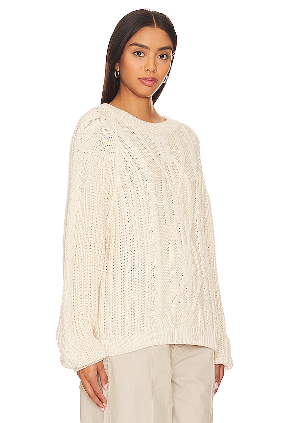view 2 of 4 FREE PEOPLE FRANKIE 케이블 스웨터 in Ivory