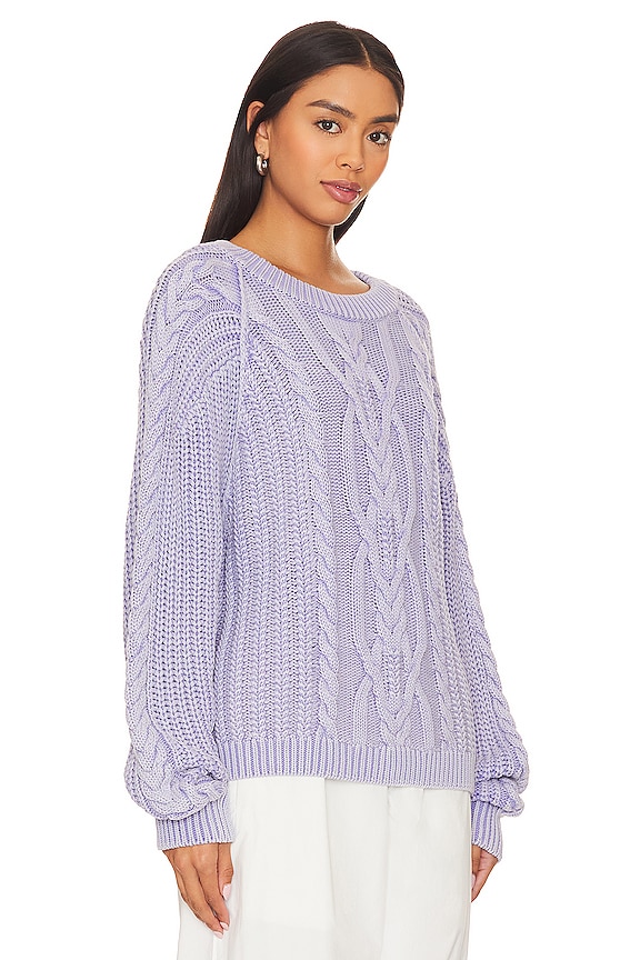 view 2 of 4 PULL MAILLE TORSADÉE FREE PEOPLE FRANKIE in Heavenly Lavender