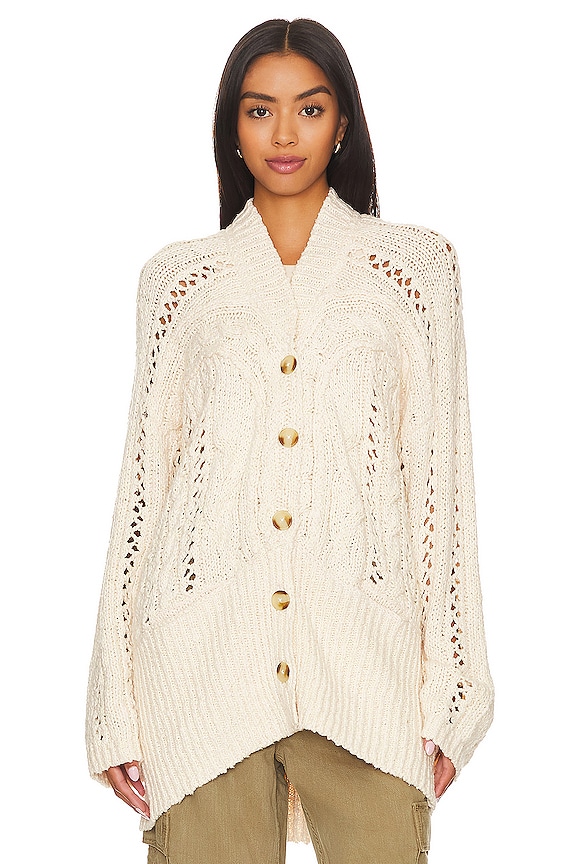 view 2 of 5 КАРДИГАН FREE PEOPLE CABLE in Ivory