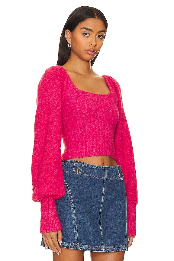 view 2 of 4 JERSEY FREE PEOPLE KATIE in Magenta Cherry Combo
